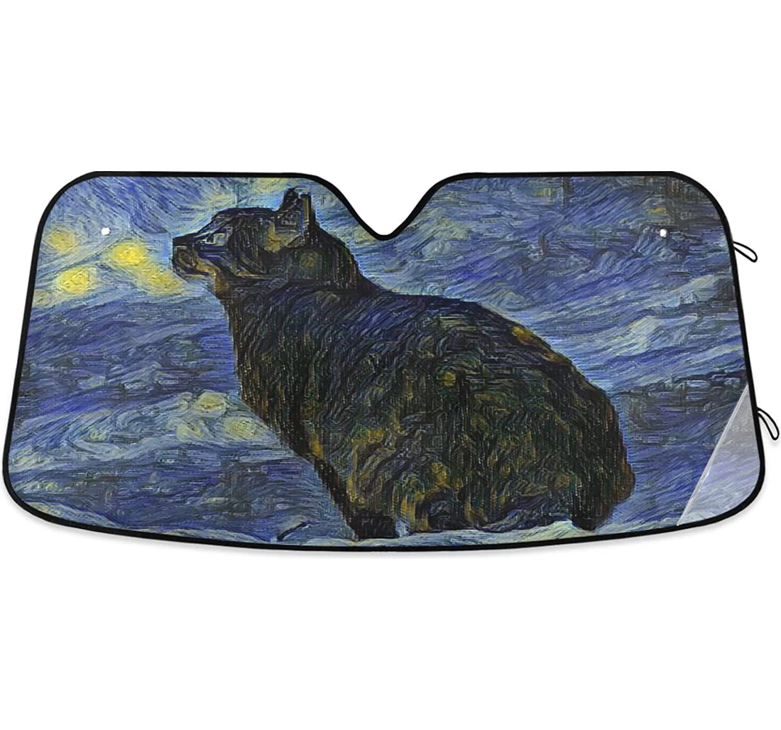 Van Gogh Shambhala Cat Auto Sun Shade