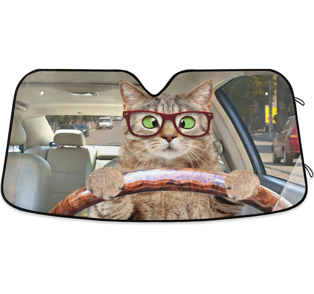 Funny Cat Cute Auto Sun Shade