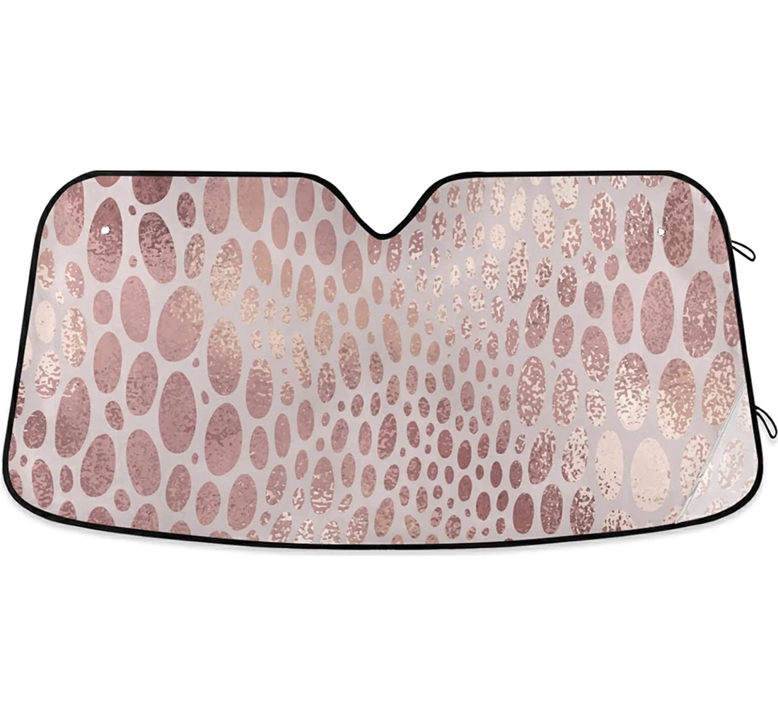 Rose Gold Polka Dots Auto Sun Shade
