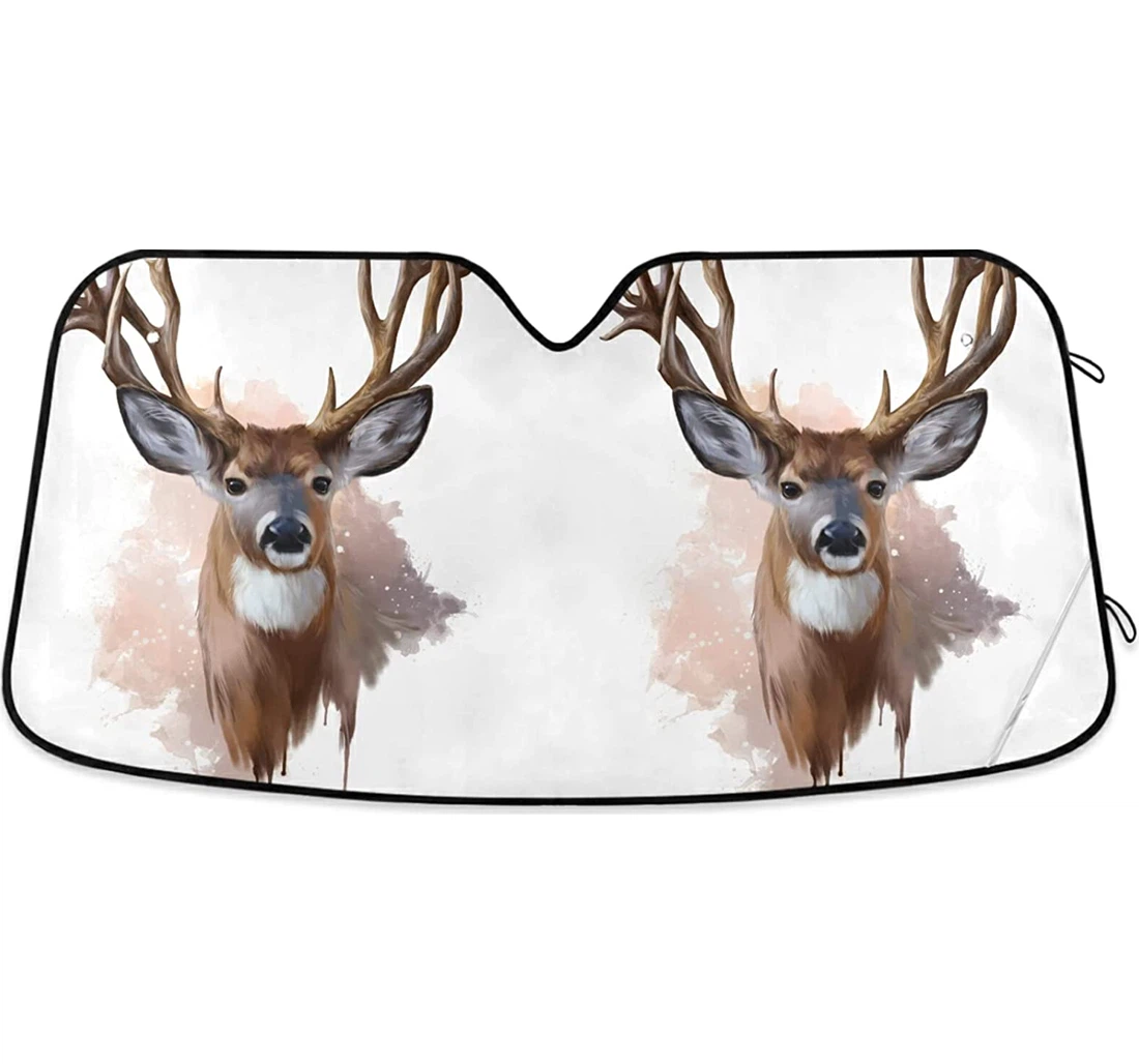 Deer Antlers Auto Sun Shade