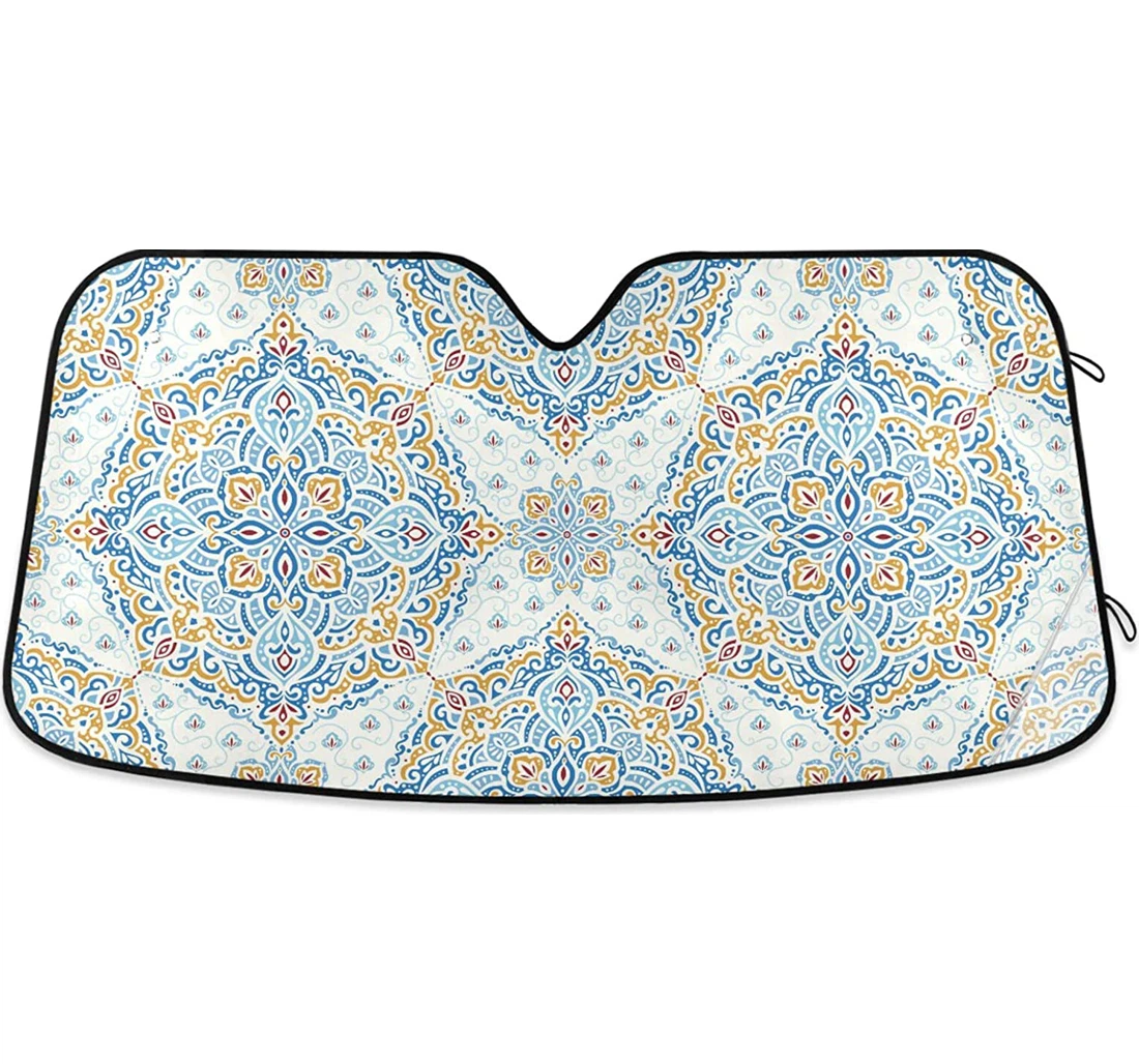 Bohemia Mandala Flower Auto Sun Shade