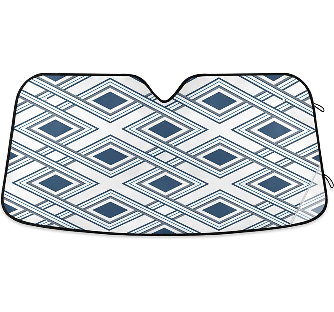 Geometric Lines Lattice Auto Sun Shade