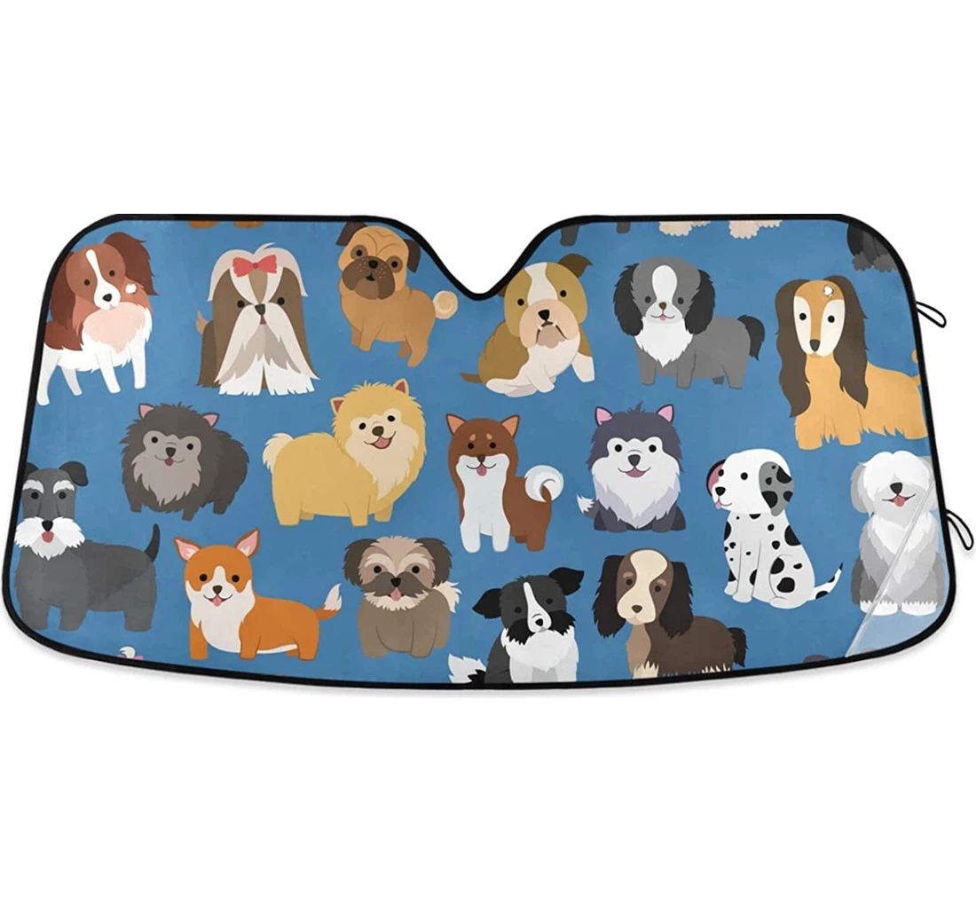 Cute Dog Puppy Auto Sun Shade