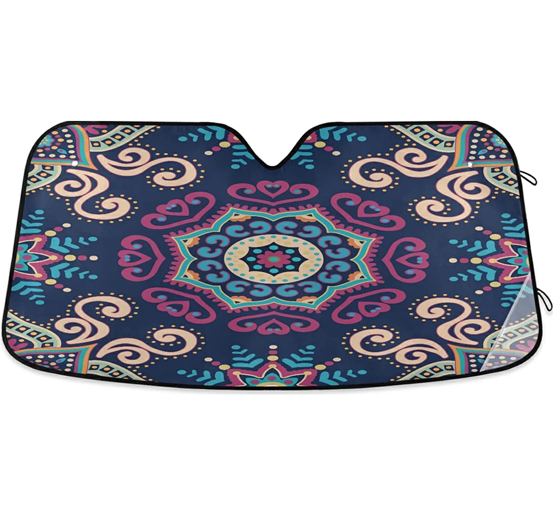 Bohemia Mandala Flower Auto Sun Shade