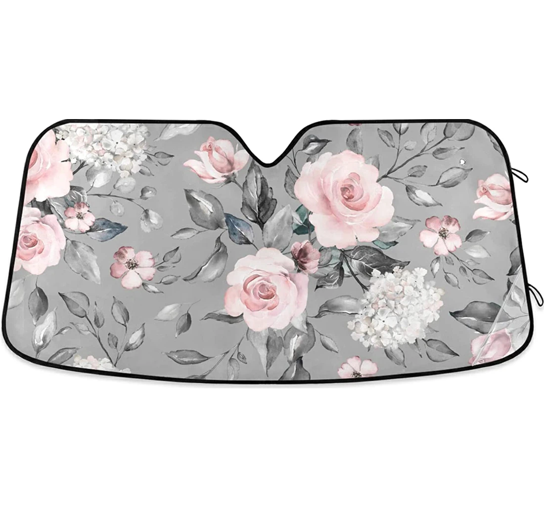 Floral Flower Auto Sun Shade