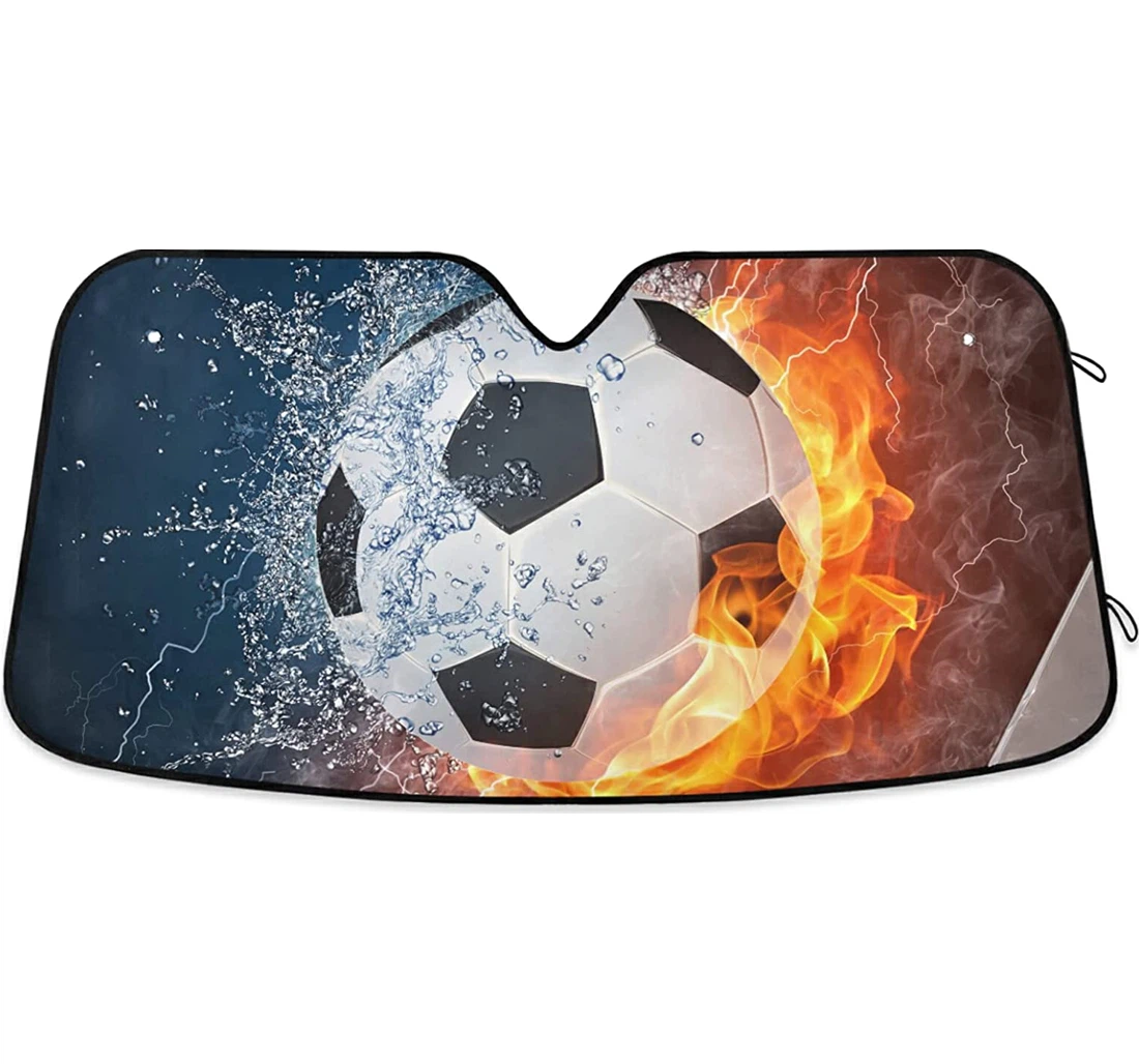 Water Fire Football Auto Sun Shade
