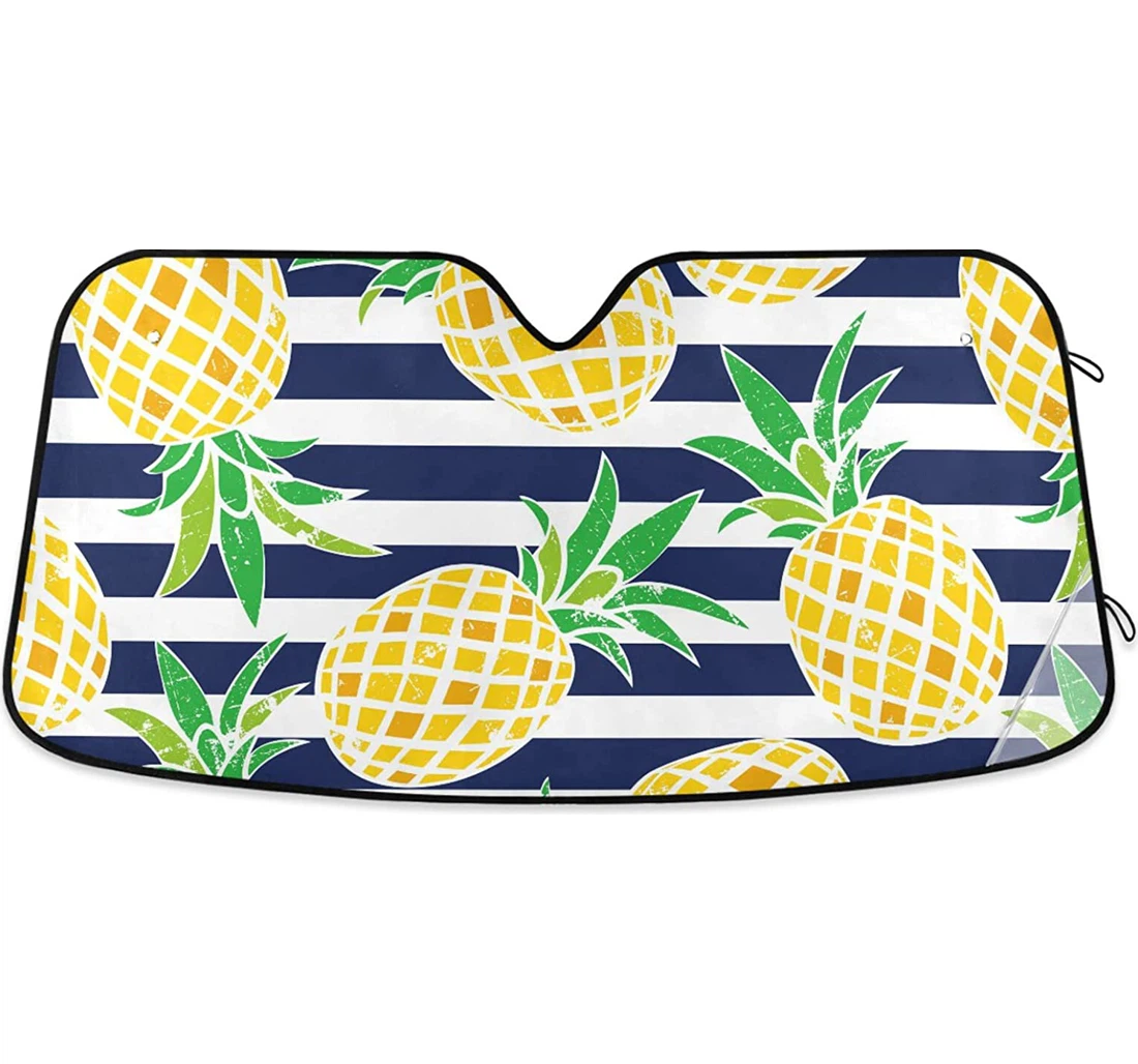 Cute Yellow Pineapple Auto Sun Shade