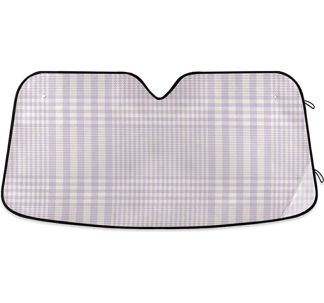 Pastel Purple Plaid Auto Sun Shade
