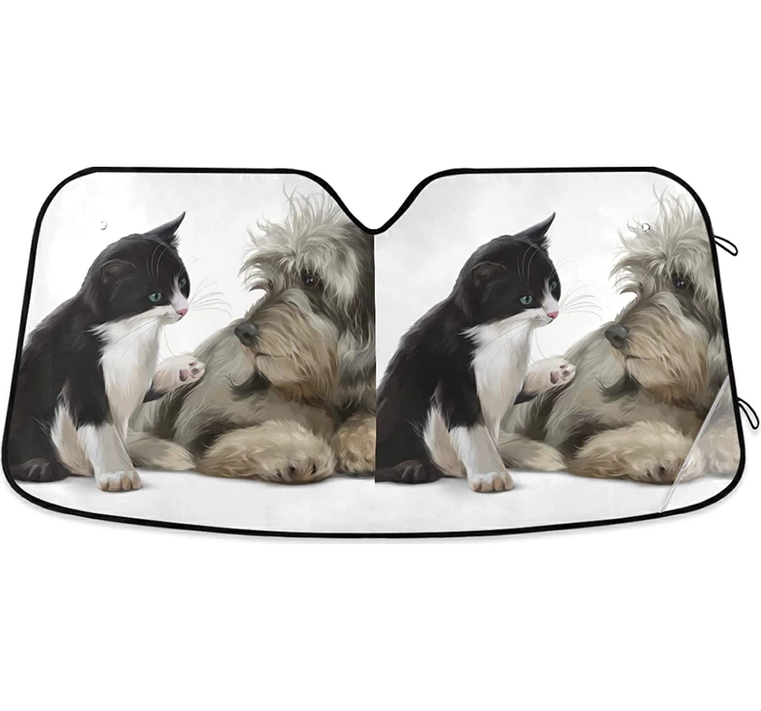 Cat Dog Talking Auto Sun Shade