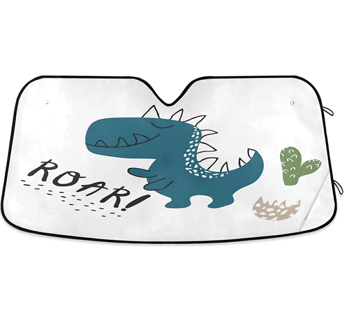 Cute Dinosaur Roar Auto Sun Shade