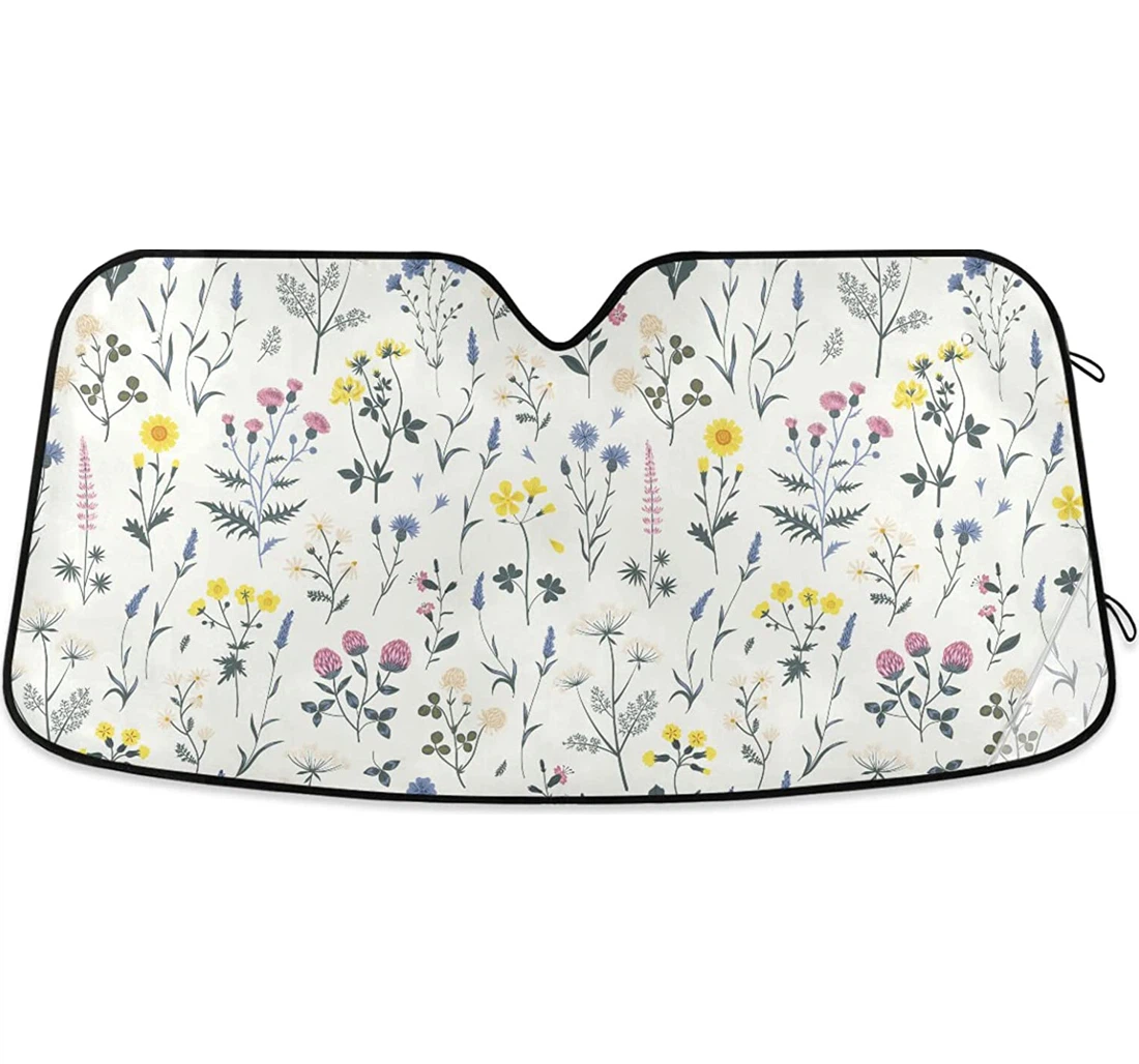 Meadow Wildflower Floral Auto Sun Shade