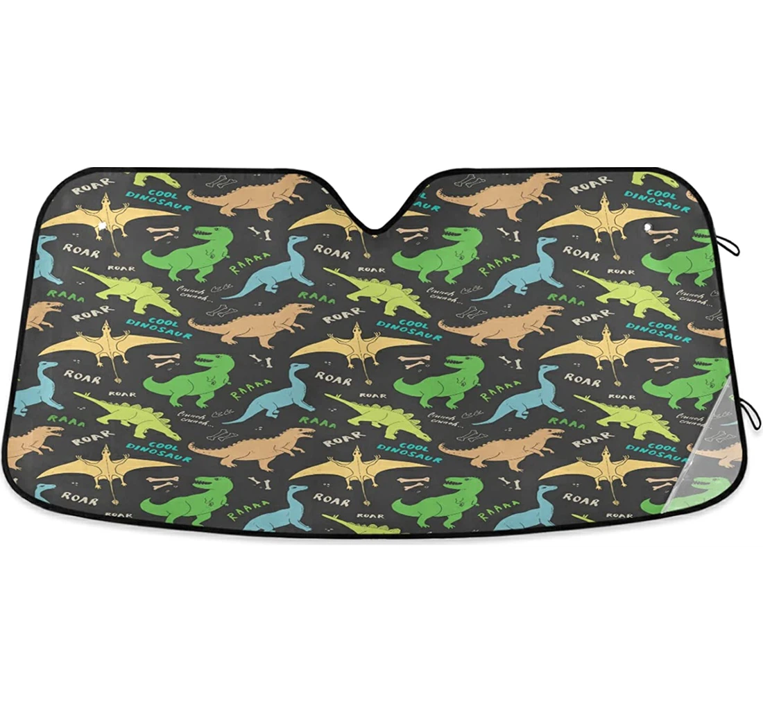 Doodle Dinosaur Roar Auto Sun Shade