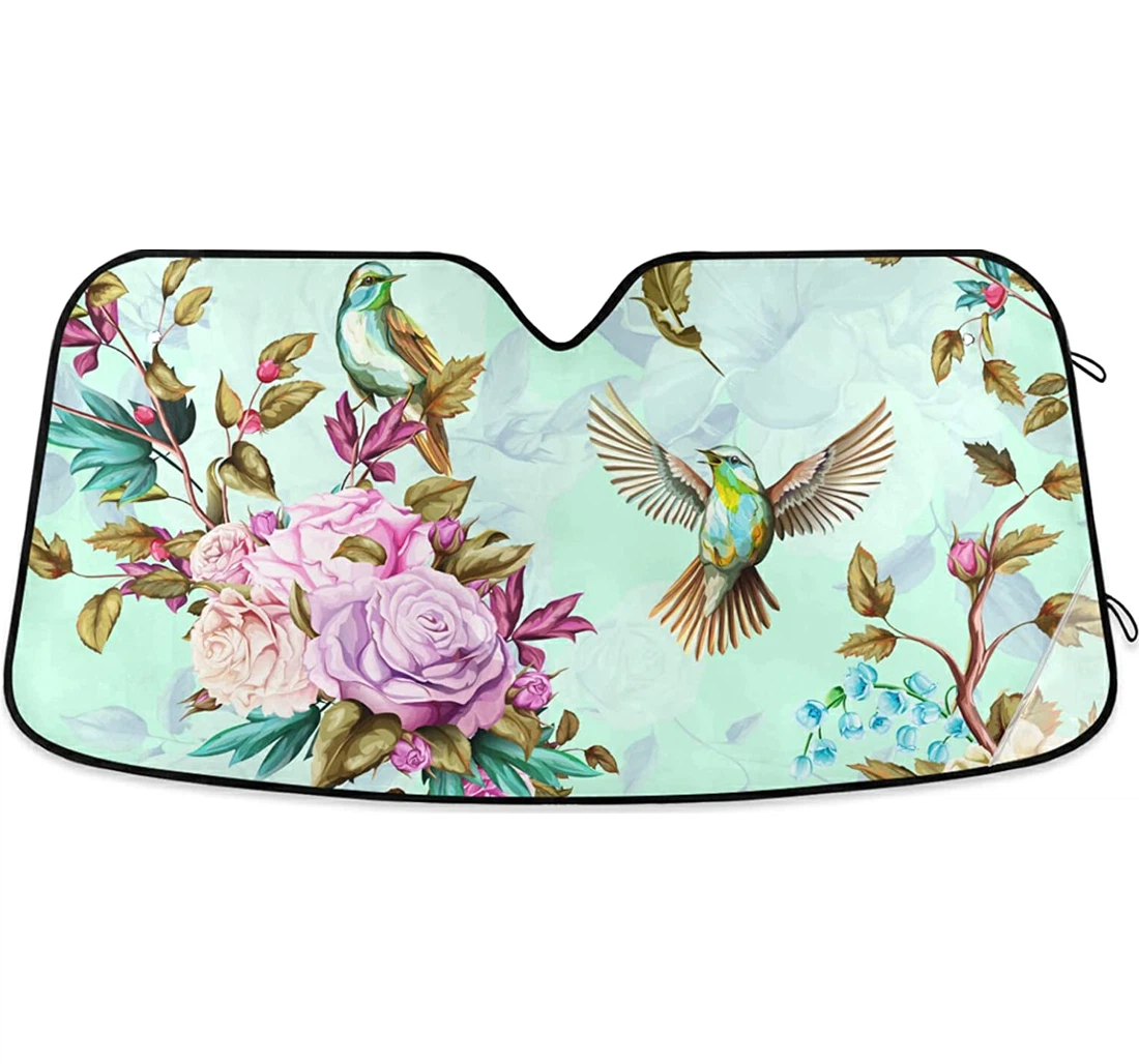 Bird Floral Auto Sun Shade