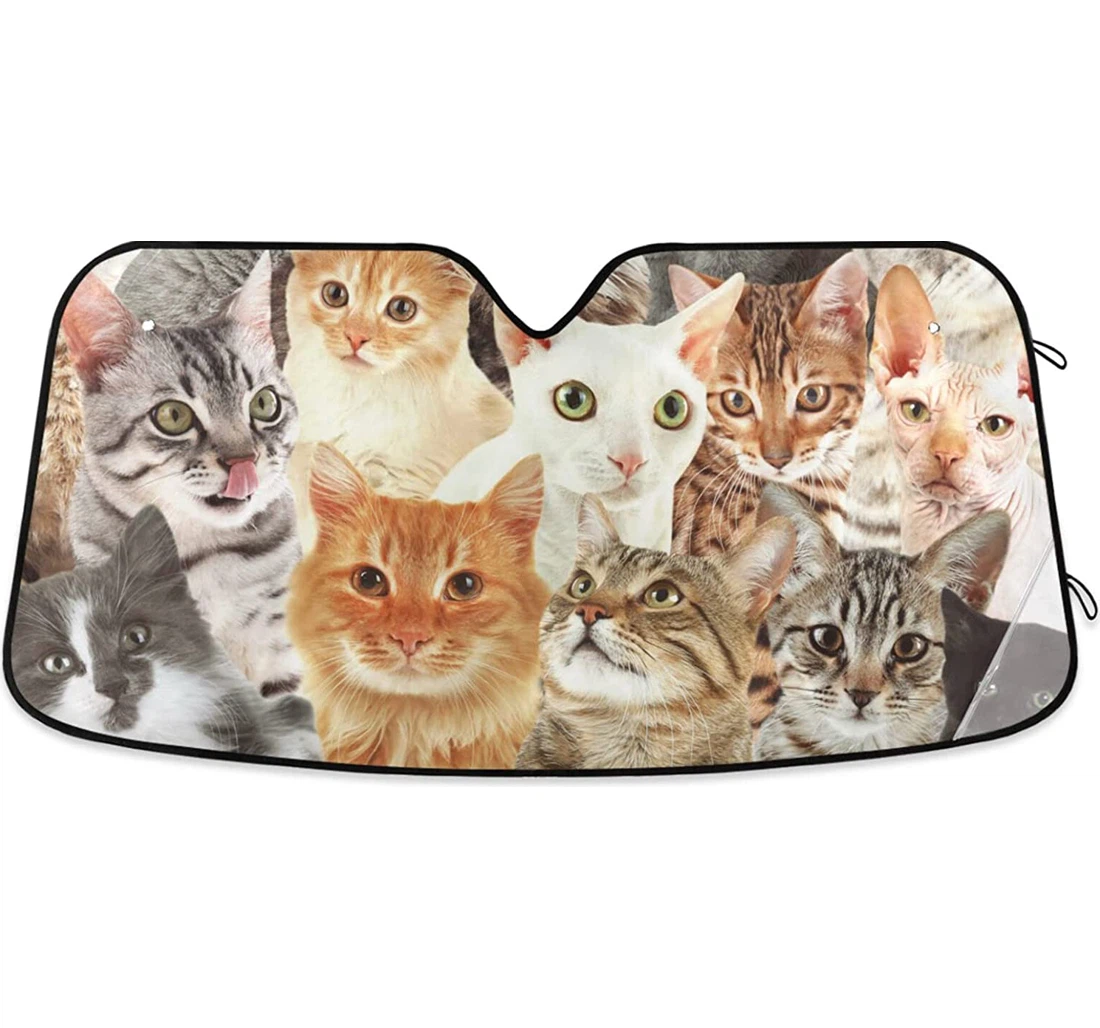 Colorful Animals Cats Auto Sun Shade