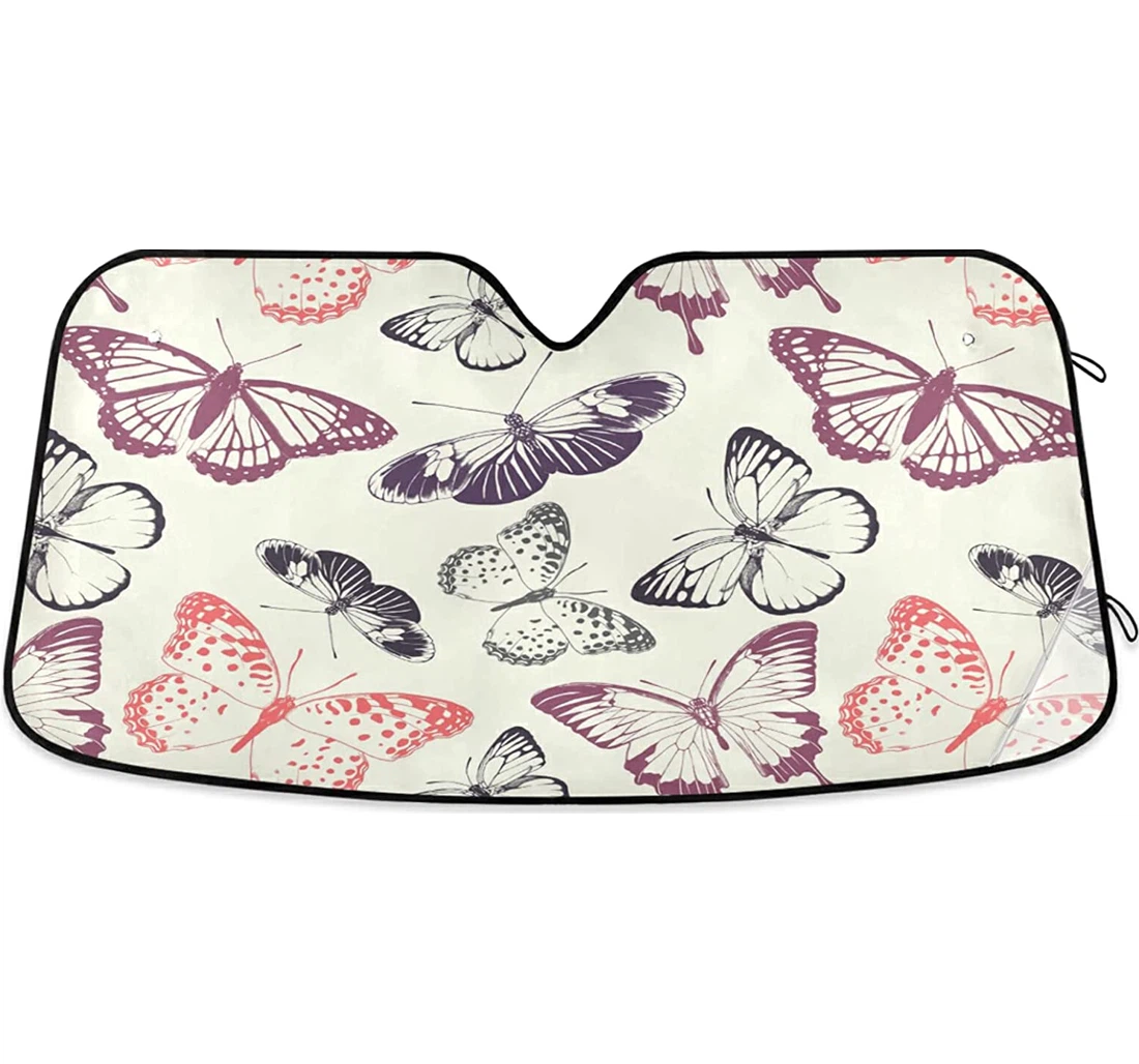 Vintage Butterfly Auto Sun Shade