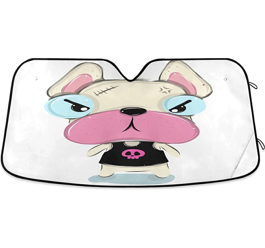 Funny Bulldog Puppy Dog Auto Sun Shade