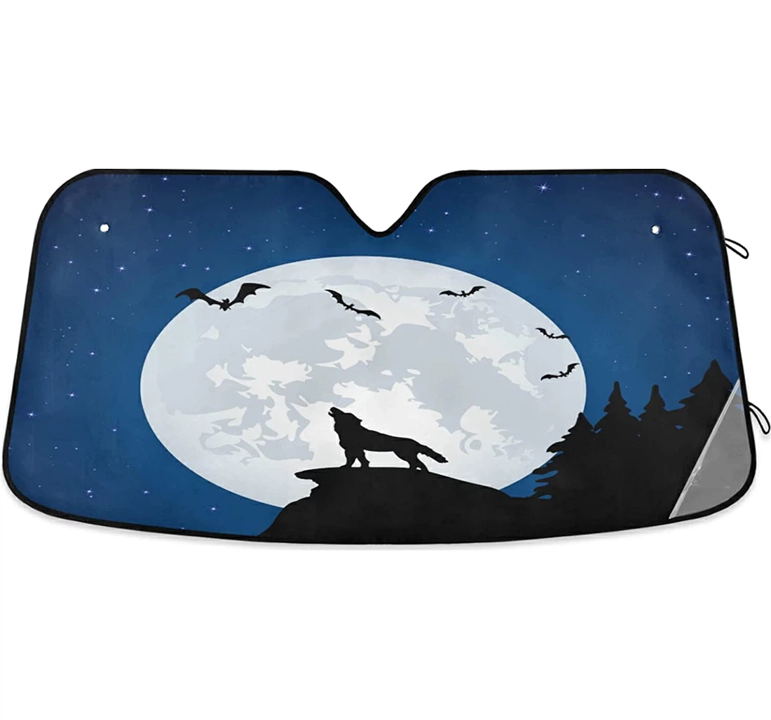 Moon Wolf Galaxy Auto Sun Shade