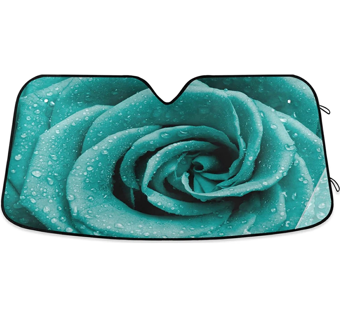 Close Up Green Blue Rose Baby Auto Sun Shade