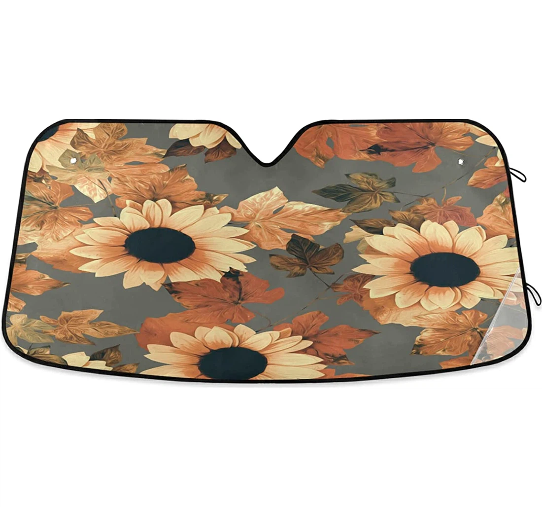 Beautiful Sunflower Auto Sun Shade