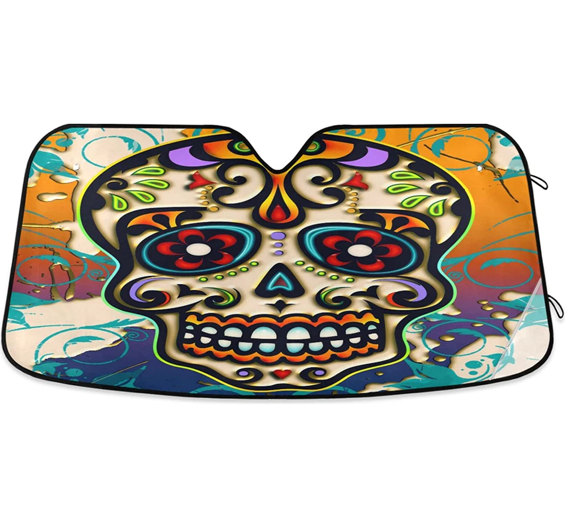 Sugar Skull Auto Sun Shade