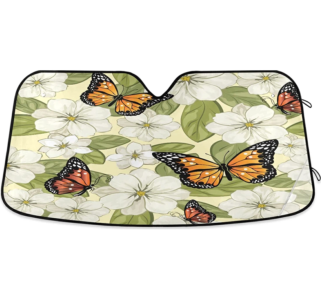 Beautiful Flowers Auto Sun Shade