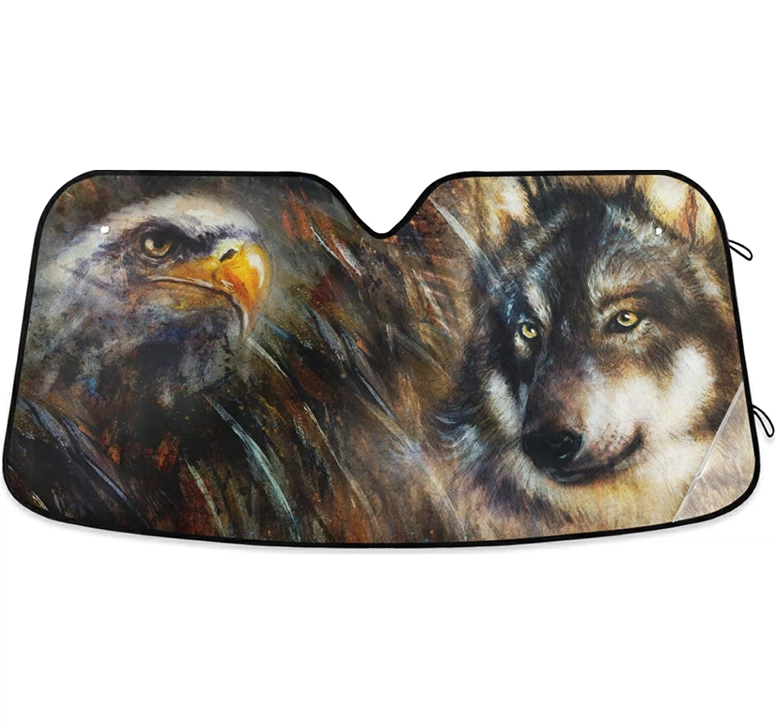 Wolf Hawk Harmful Auto Sun Shade