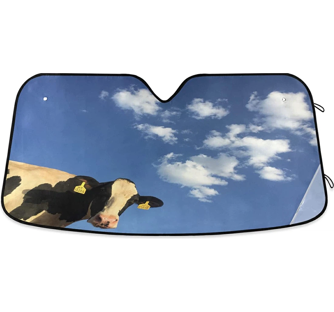 Cow Clouds Sky Auto Sun Shade