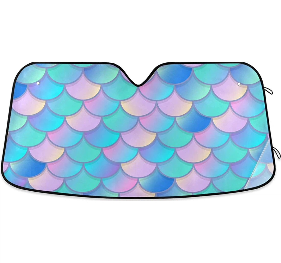 Sea Mermaid Scale Auto Sun Shade