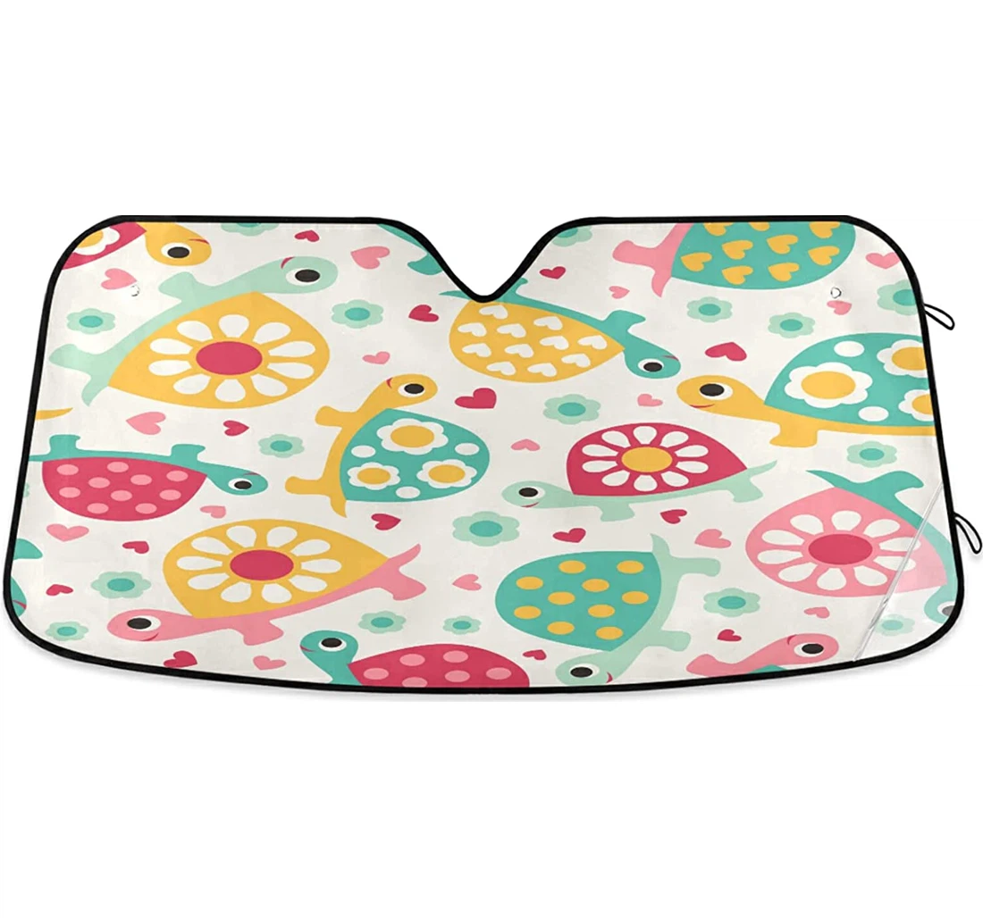 Cute Turtle Auto Sun Shade