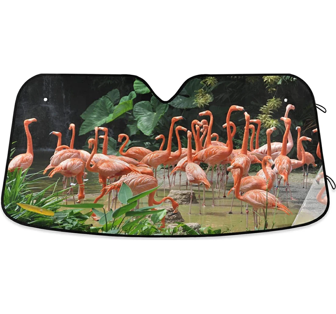 Caribbean Flamingo Auto Sun Shade