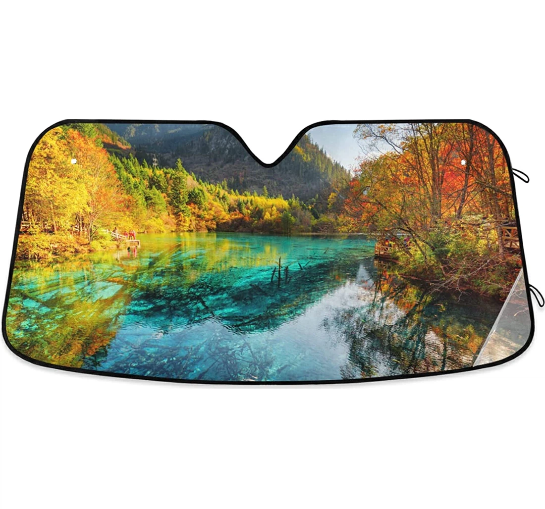 Jiuzhaigou Colorful Lake With General Purpose Auto Sun Shade