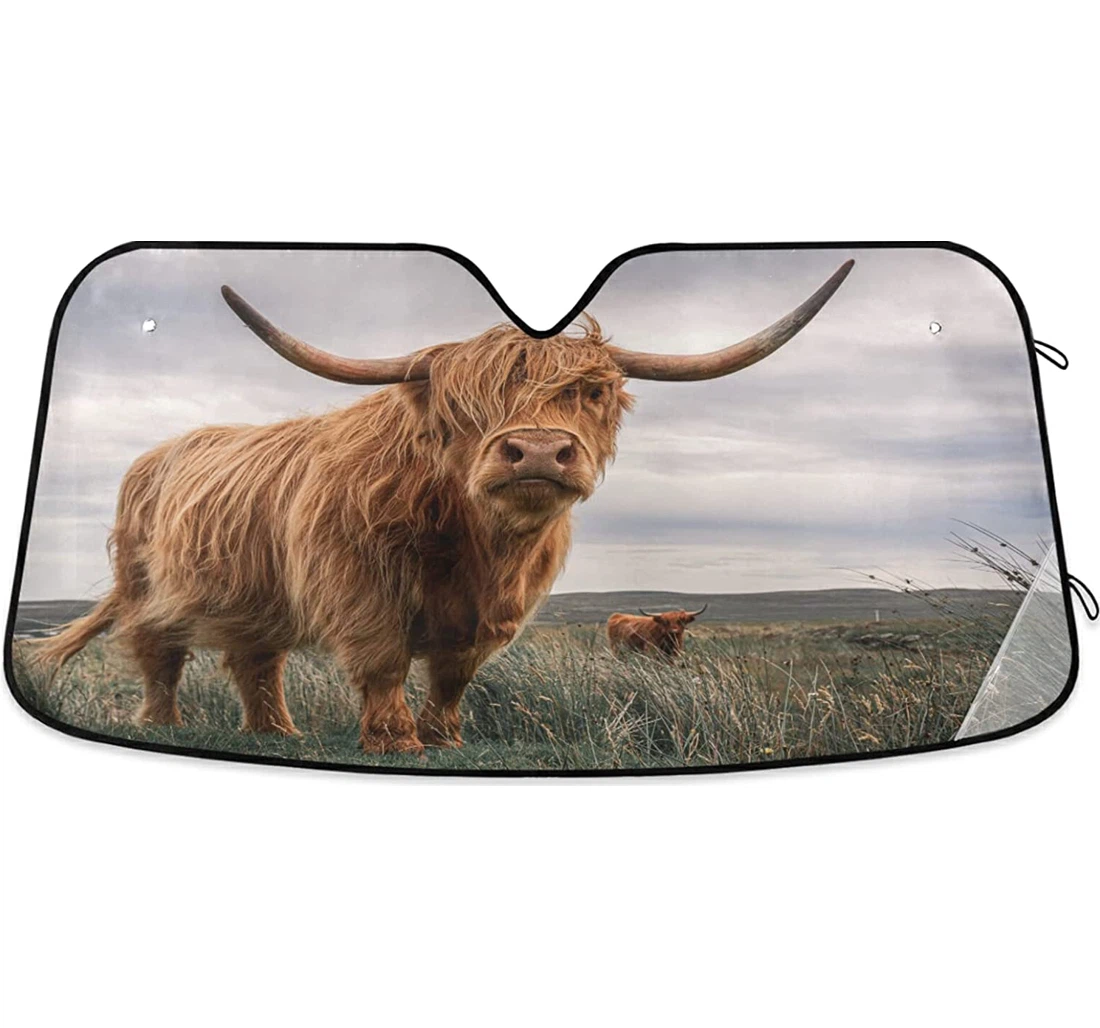 Highland Cow Coolsun Fits Auto Sun Shade