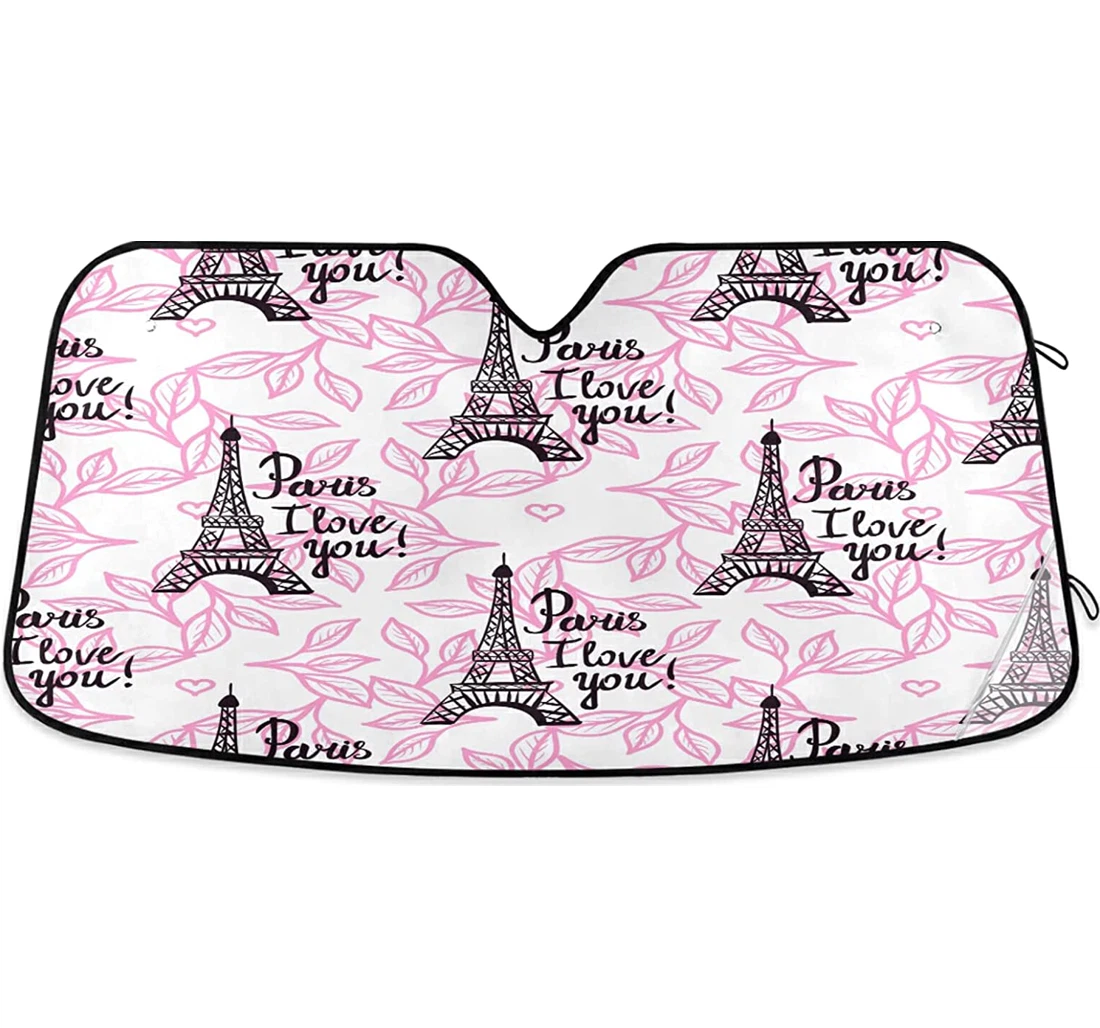 Beautiful Eiffel Tower Auto Sun Shade