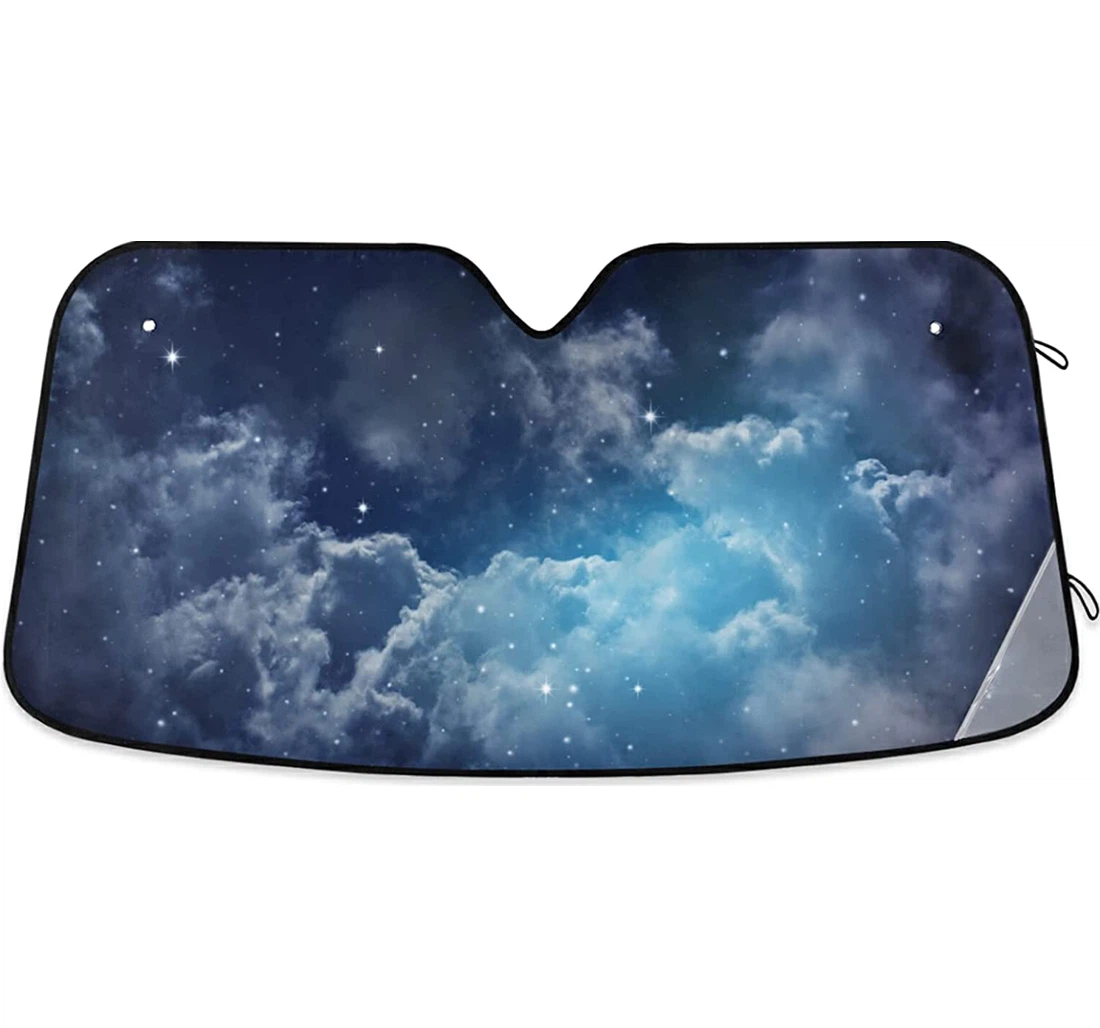 Cloudy Starry Sky With General Purpose Auto Sun Shade