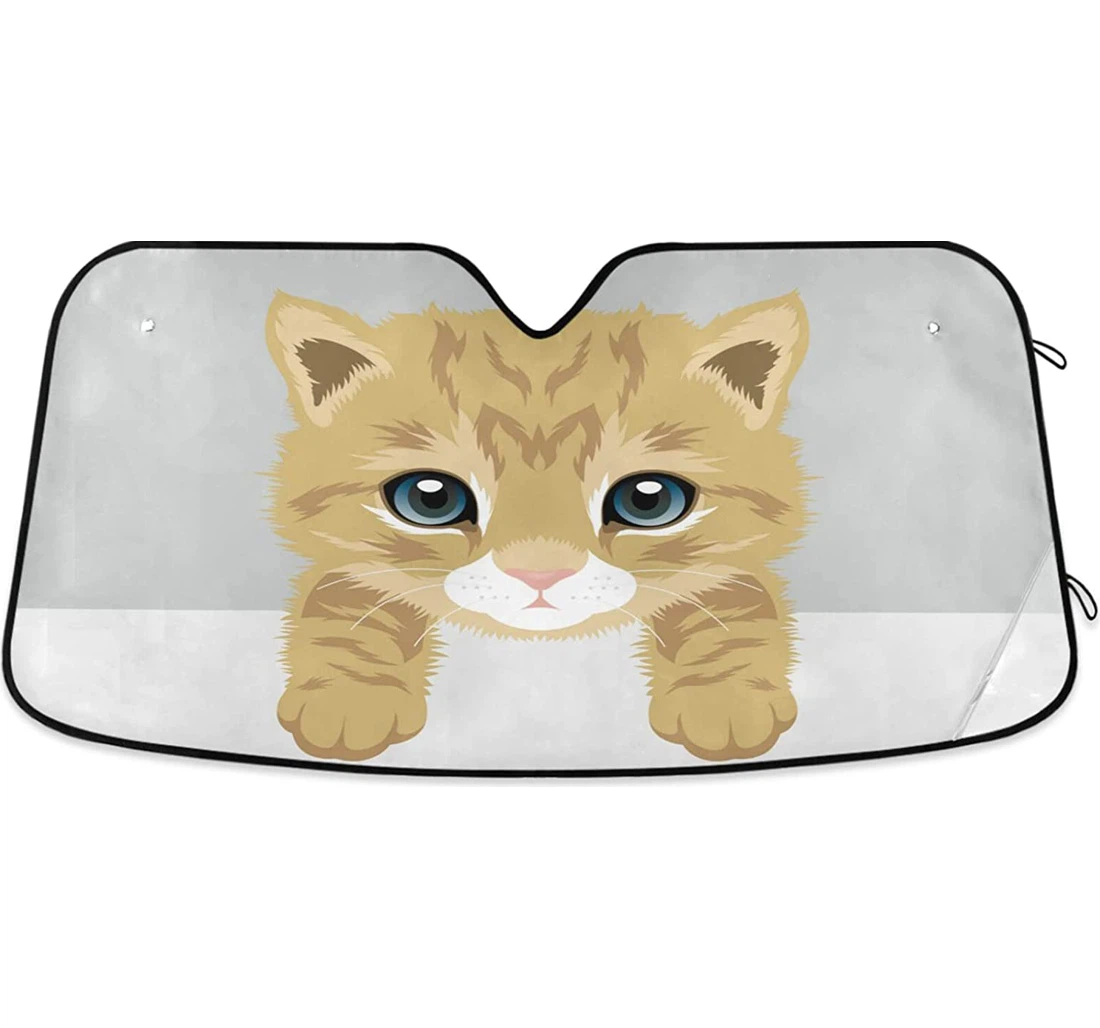 British Short Hair Kitty Auto Sun Shade