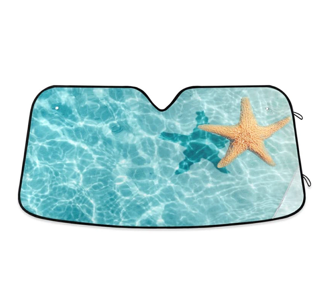Starfish Summer Beach Blue Sea Ocean Auto Sun Shade