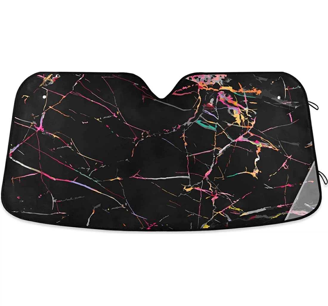 Black Marble Texture Coolsun Fits Auto Sun Shade