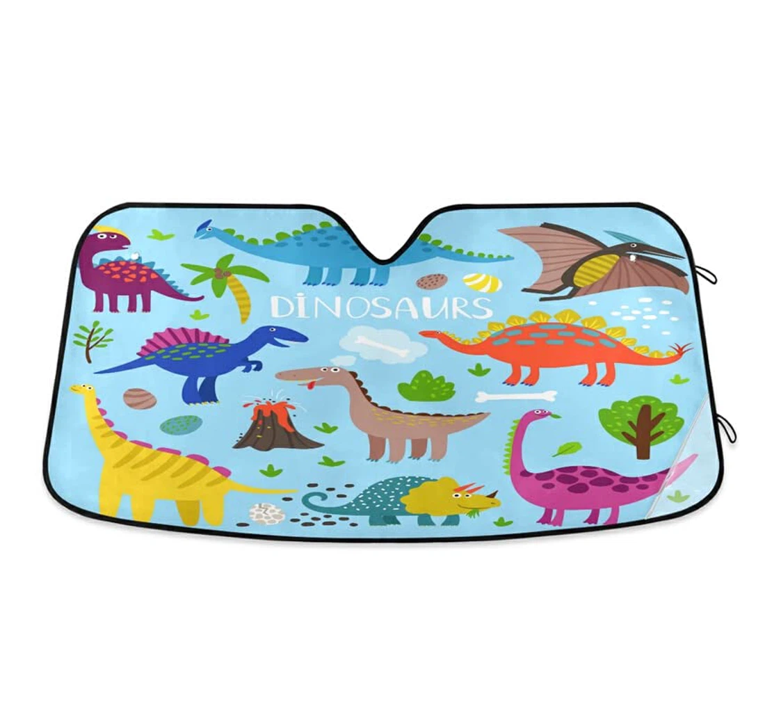 Dino Set Tropical Dinosaurs Auto Sun Shade