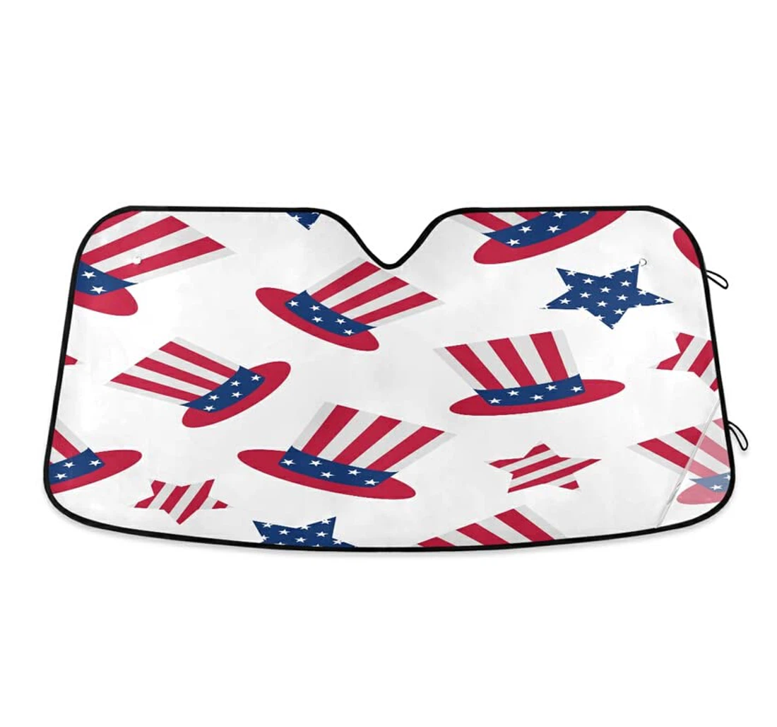 Uncle Sam's Top Hat American Holidays Auto Sun Shade