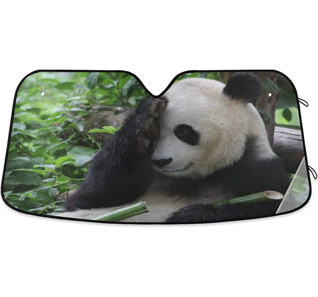 Fluffy Giant Panda Cute Auto Sun Shade