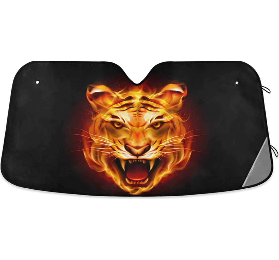 Fire Tiger Head Auto Sun Shade