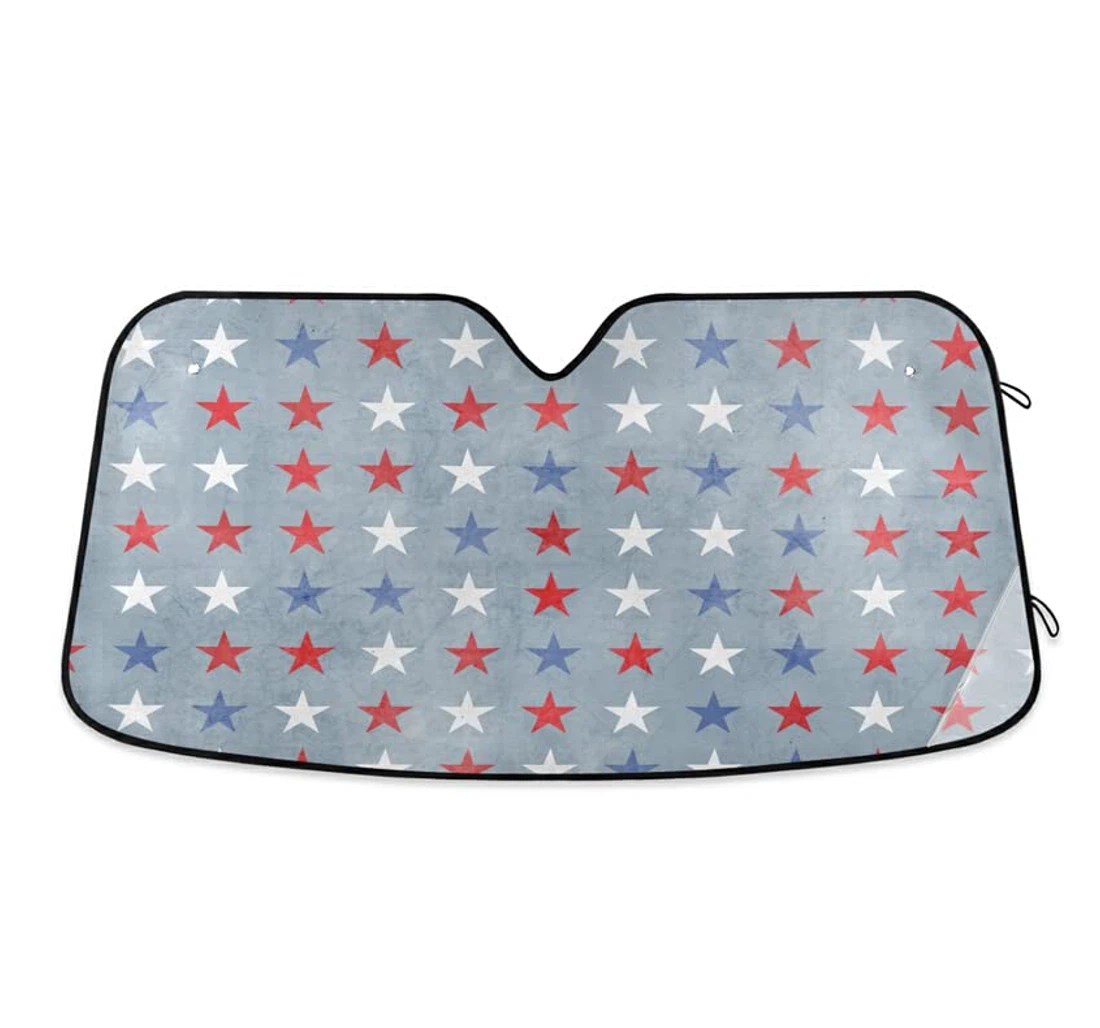 Patriotic Stars Starry Th Of July Auto Sun Shade