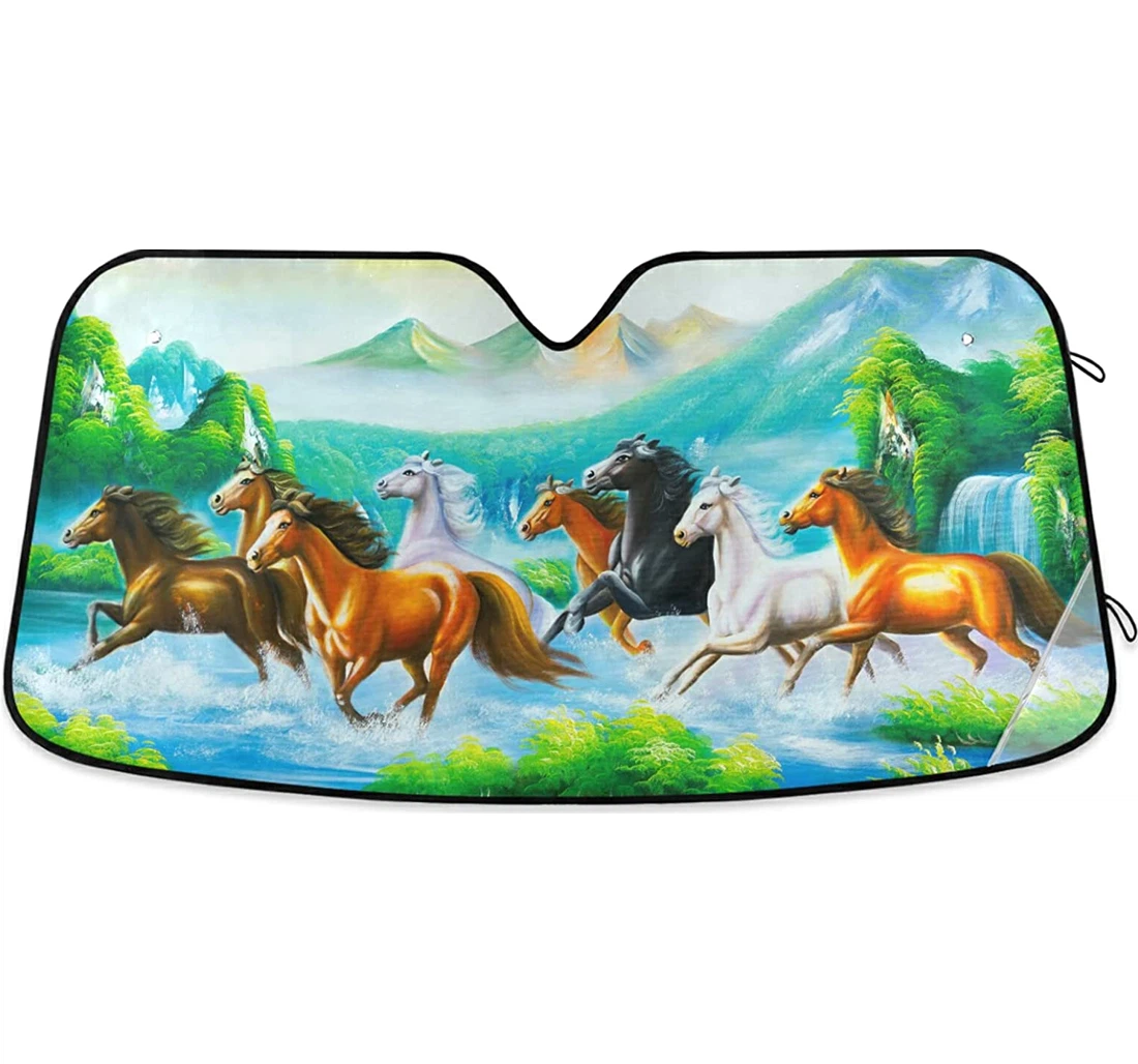 Galloping Horse Auto Sun Shade