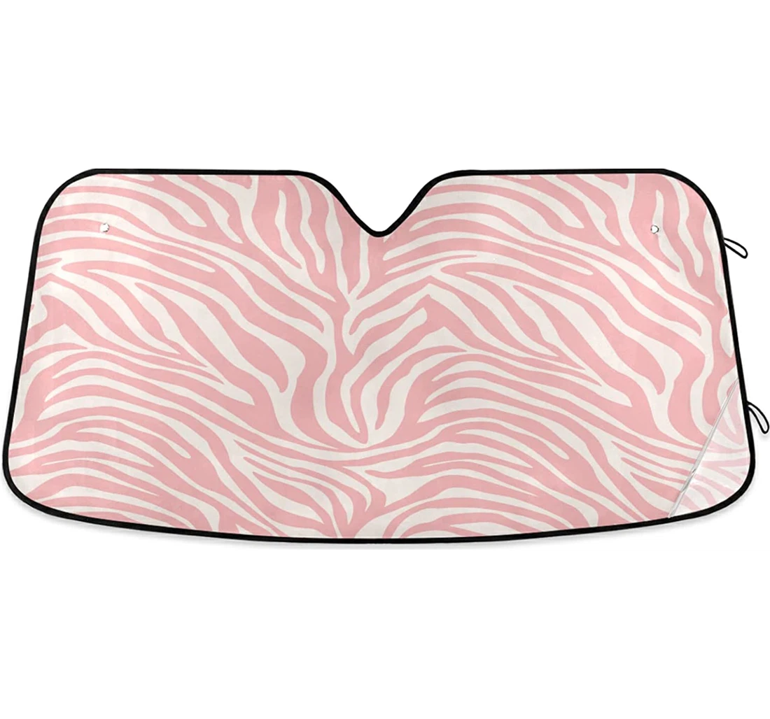 Pink Zebra Auto Sun Shade