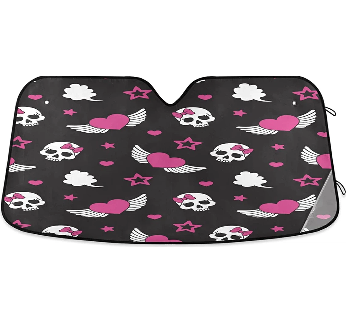 Love Wings Skull Coolsun Fits Auto Sun Shade