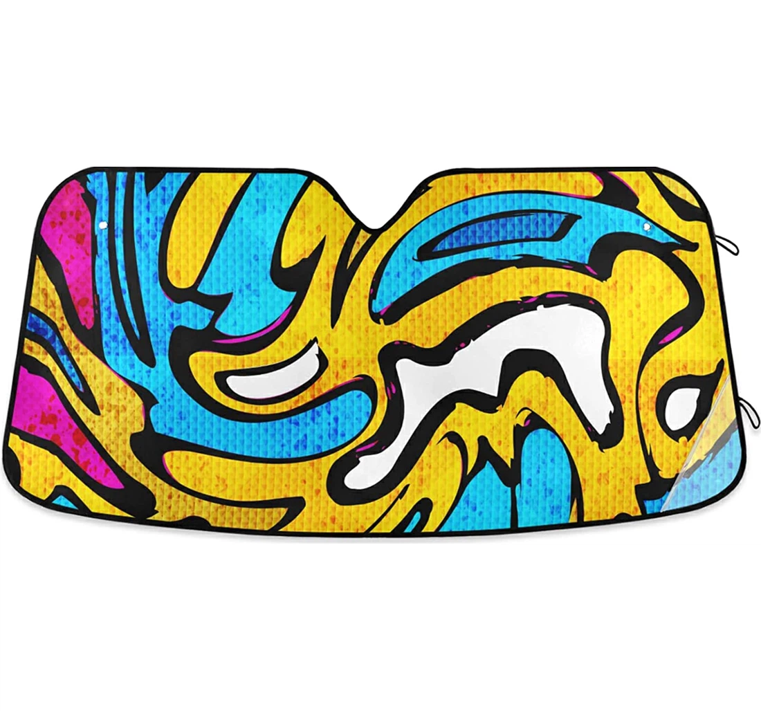Color Graffiti Grunge Auto Sun Shade