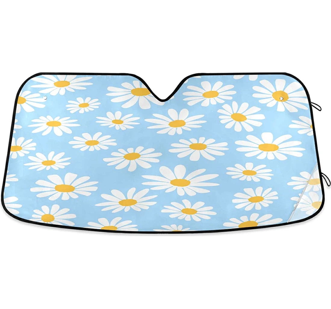 Summer Daisy Floral Auto Sun Shade