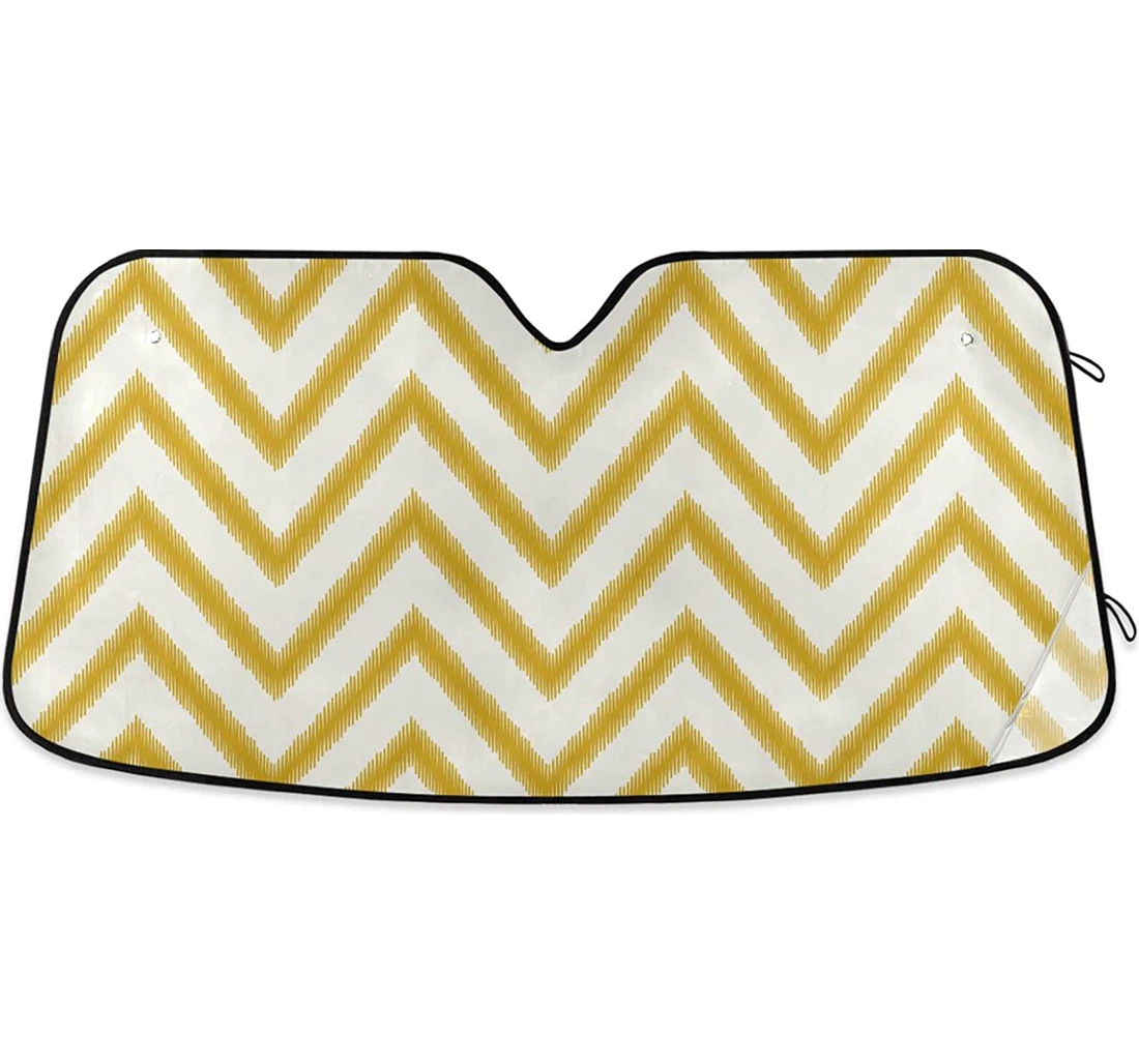 Yellow Wave Texture Auto Sun Shade