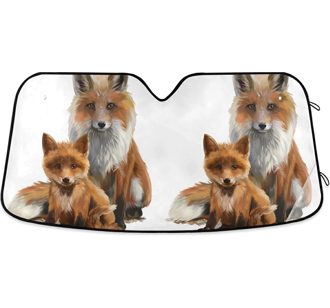 Fox Mom Cub Auto Sun Shade
