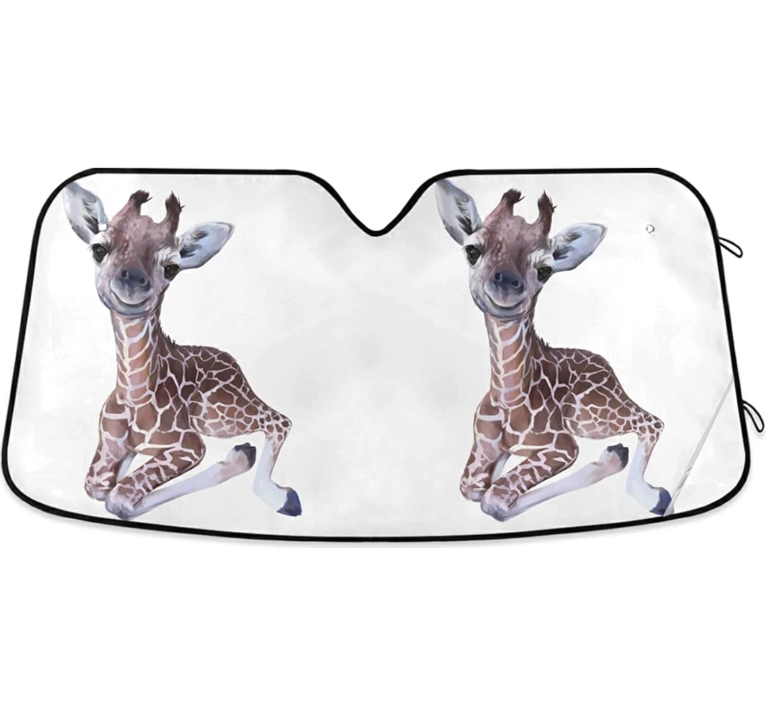 Giraffe Baby Auto Sun Shade